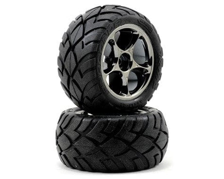 Traxxas 2478A Anaconda Rear Tires On Black Chrome Rims (2) Traxxas RC CARS - PARTS