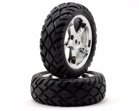 Traxxas 2479R Anaconda Front Tires And Wheels Bandit Chrome 2 Traxxas RC CARS - PARTS