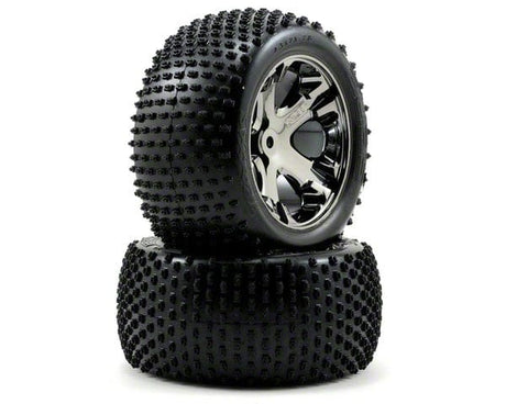 Traxxas 3770A Pre Mounted Rustler Rear Tires 2 Traxxas RC CARS - PARTS