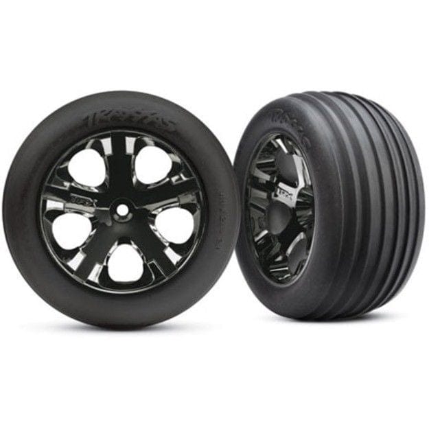 Traxxas 3771A Rustler Front Tires Mounted (2)