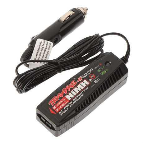 Compact Traxxas 4-amp DC Car Charger with Power Cord