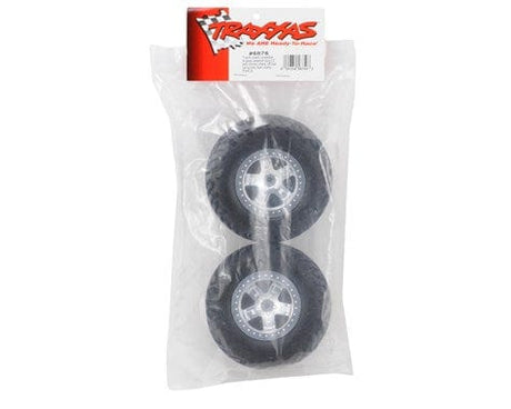 Traxxas 5875 Slash Satin Chrome Front Tire & Wheel (2) Traxxas RC CARS - PARTS