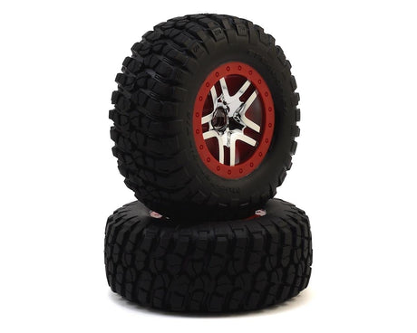 Traxxas 5877A BFGoodrich Mud TA Front Tires (2) (Satin Chrome) (Standard) w/Split-Spoke Front Wheel Traxxas RC CARS - PARTS