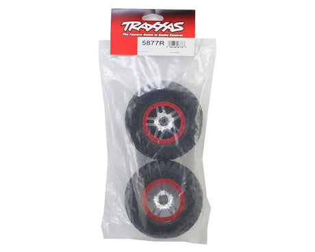 Traxxas 5877R BFGoodrich Mud TA Front Tires (2) (Satin Chrome) (S1) w/Split-Spoke Front Wheel Traxxas RC CARS - PARTS