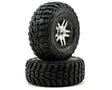 Traxxas 5882R Kumho Venture MT Front Tires (2) (Satin Chrome) (S1) w/Split-Spoke Front Wheel Traxxas RC CARS - PARTS