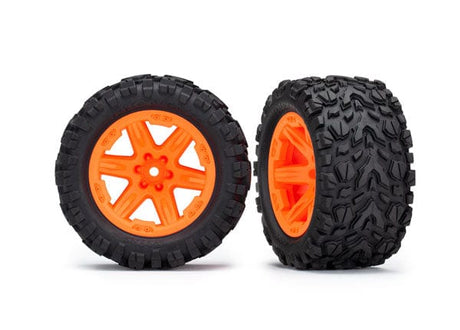 Traxxas 6774A Pre-Glued 2.8in Talon Extreme Tires On Orange Rims 2wd Rear (2pcs) Traxxas RC CARS - PARTS