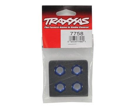 Traxxas 7758 17mm Splined Wheel Nuts E-Revo 2 Blue (4) Traxxas RC CARS - PARTS
