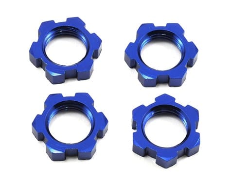 Traxxas 7758 17mm Splined Wheel Nuts E-Revo 2 Blue (4)