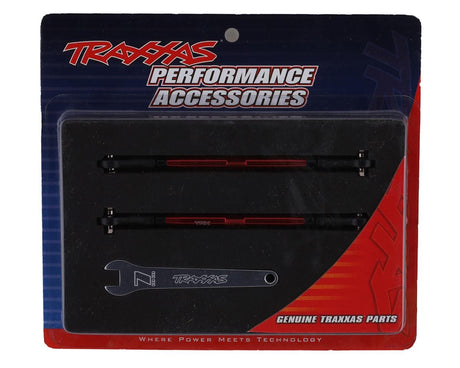 Traxxas 8997R WideMaxx Aluminum Toe Link Tubes (Red) (2) (Use with TRA8995 WideMaxx Suspension Kit) - Hobbytech Toys