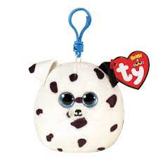 TY Squish A Boo Mini Fetch Dog Blk/Wht Clip - Hobbytech Toys