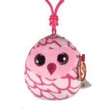 TY Squish A Boo Mini Pinky Owl Pink Clip - Hobbytech Toys