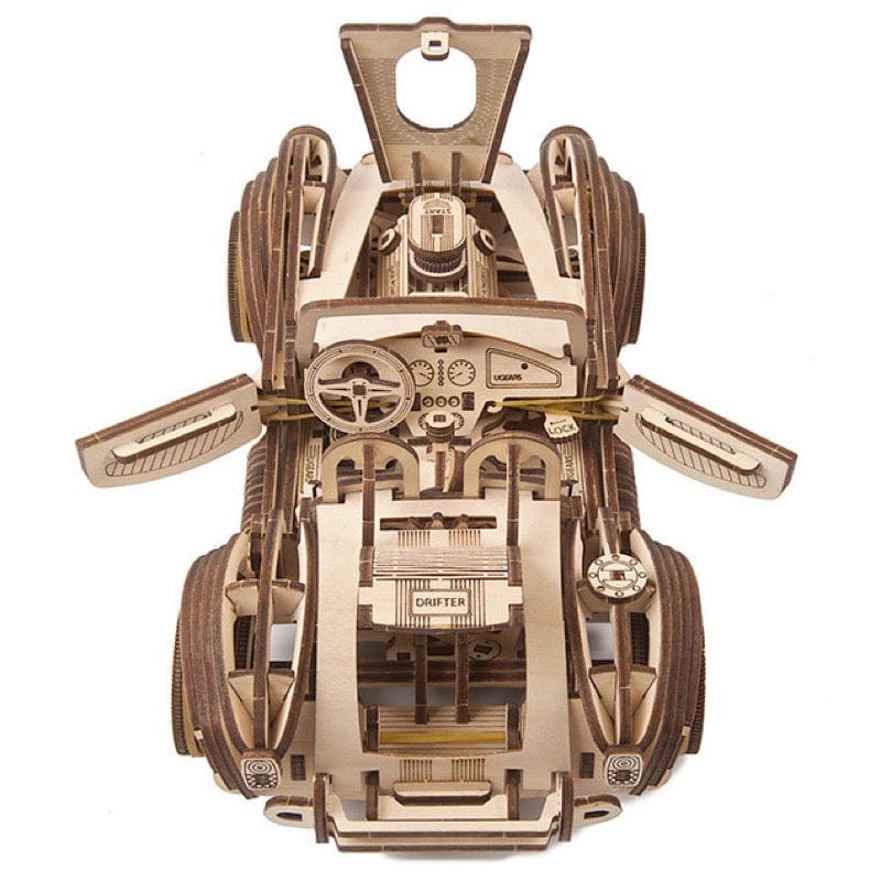 UGEARS 70161 Drift Cobra Racing Car Wooden Model Kit - Hobbytech Toys