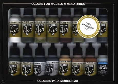 Vallejo 71194 Weathering Set Vallejo PAINT, BRUSHES & SUPPLIES
