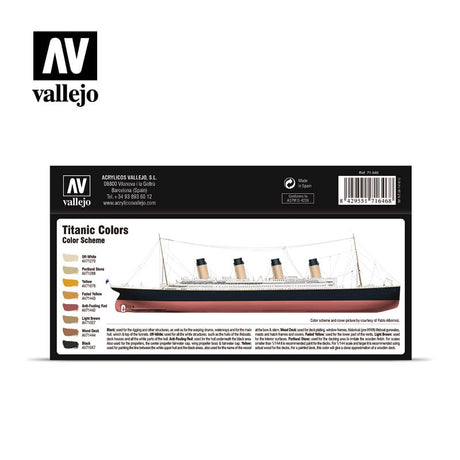 Vallejo 71646 Titanic Colours Paint Set Vallejo PAINT, BRUSHES & SUPPLIES
