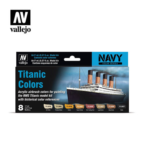 Vallejo 71646 Titanic Colours Paint Set Vallejo PAINT, BRUSHES & SUPPLIES