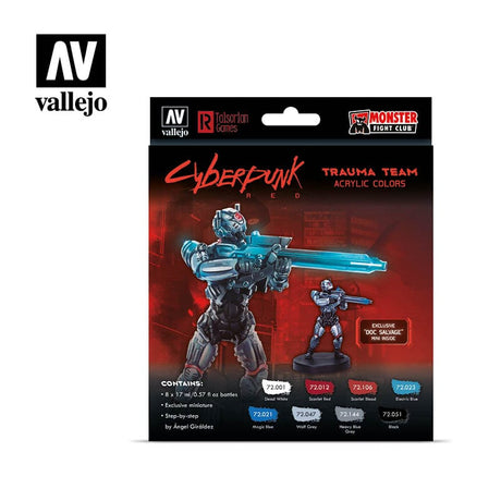 Vallejo 72310 Game Colour Cyberpunk Trauma Team 8 Colour Acrylic Paint Set w/ Doc. Salvage miniature Vallejo PAINT, BRUSHES & SUPPLIES