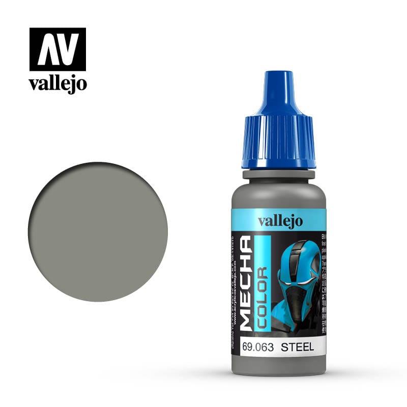 Vallejo Mecha Colour Steel 17ml Acrylic Vallejo PAINT, BRUSHES & SUPPLIES