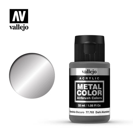Vallejo Metal Colour Dark Aluminium 32ml Vallejo PAINT, BRUSHES & SUPPLIES