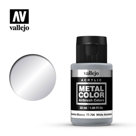 Vallejo Metal Colour White Aluminium 32 ml Vallejo PAINT, BRUSHES & SUPPLIES