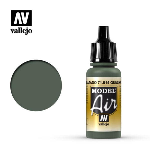 Vallejo Model Air 14 17ml Gunship Green Vallejo PAINT, BRUSHES & SUPPLIES