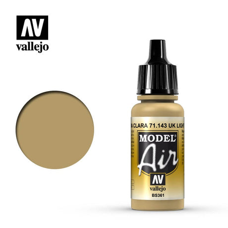 Vallejo Model Air Uk Light Stone No.61 17ml Vallejo PAINT, BRUSHES & SUPPLIES