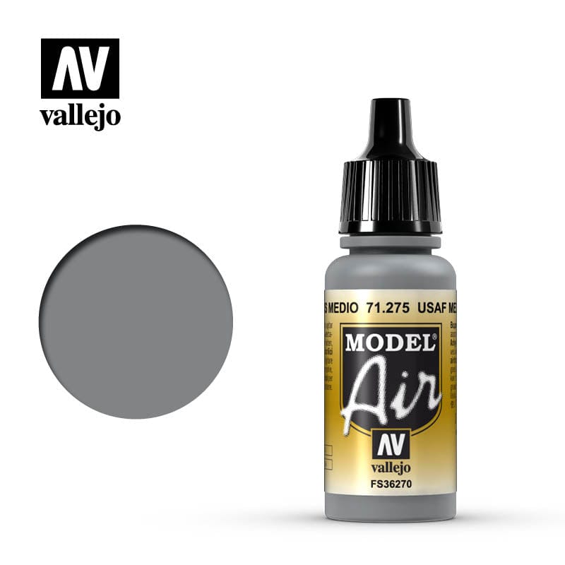 Vallejo Model Air Usaf Medium Gray 17 ml Vallejo PAINT, BRUSHES & SUPPLIES