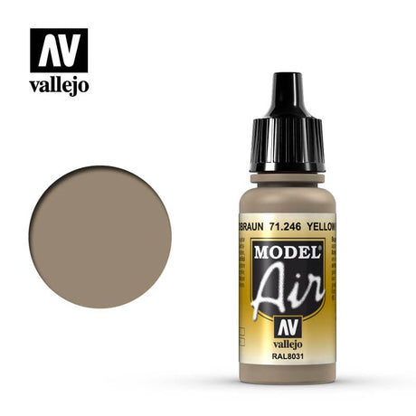 Vallejo Model Air Yellow Brown 17 ml Vallejo PAINT, BRUSHES & SUPPLIES
