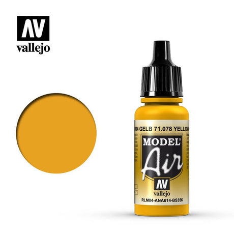 Vallejo Model Air 78 17ml Gold Yellow Vallejo PAINT, BRUSHES & SUPPLIES