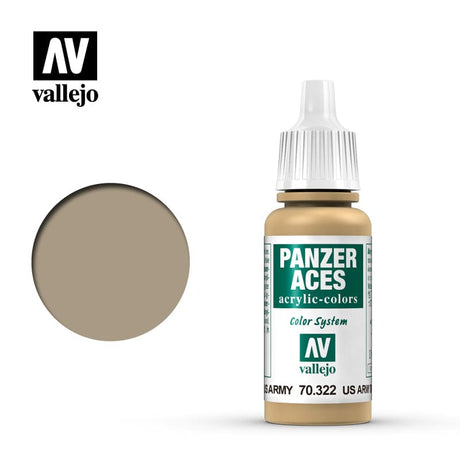 Vallejo Panzer Aces Us Army Tanker Highlights 17 ml Vallejo PAINT, BRUSHES & SUPPLIES