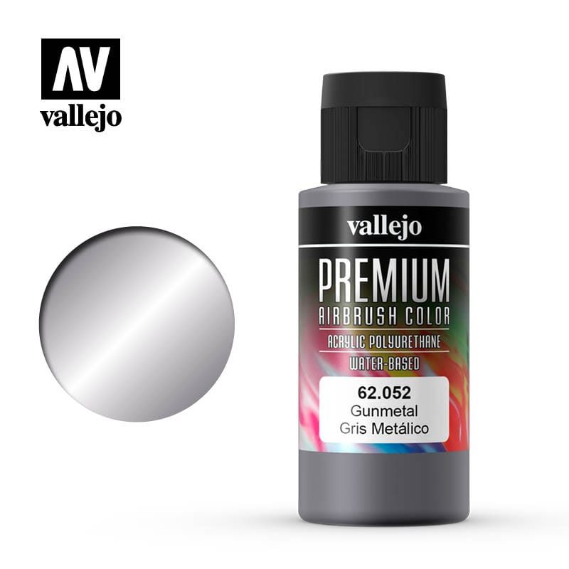 Vallejo Premium Colour Gunmetal 60 ml Vallejo PAINT, BRUSHES & SUPPLIES