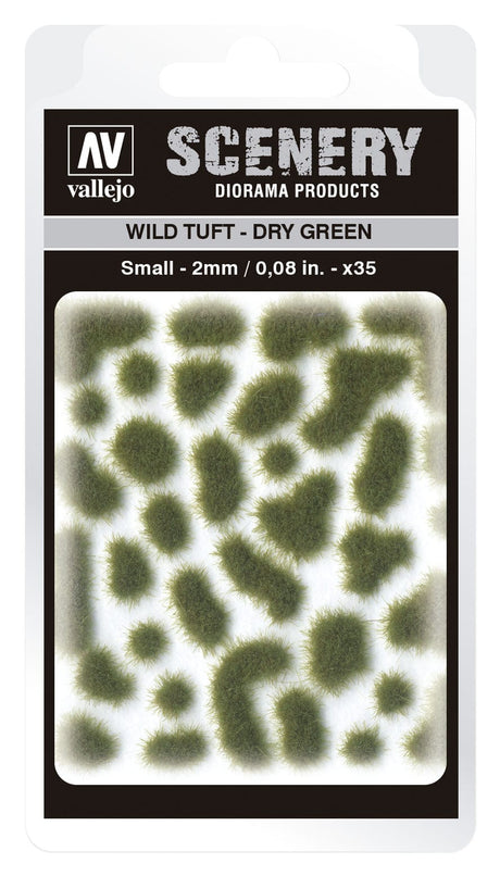 Vallejo SC401 2mm Wild Tuft Dry Green Diorama Accessory Vallejo TRAINS - SCENERY