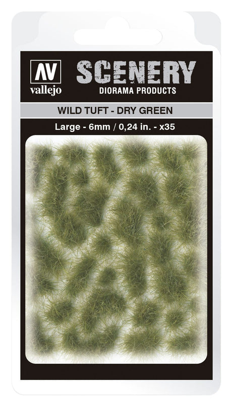 Vallejo SC415 6mm Wild Tuft Dry Green Diorama Accessory Vallejo TRAINS - SCENERY