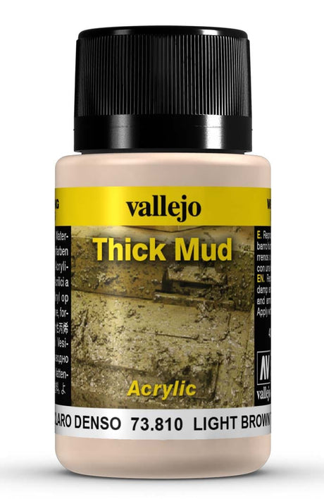Vallejo Weathering EffecTS Light Brown Thick Mud 40 ml Vallejo PAINT, BRUSHES & SUPPLIES