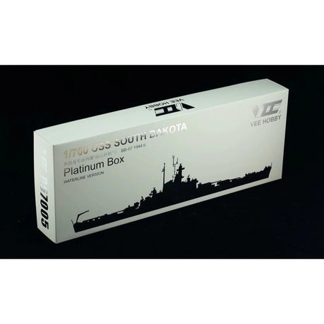Vee Hobby 1/700 South Dakota Battleship BB-57 1944 Platinum Plastic Model Kit - Hobbytech Toys