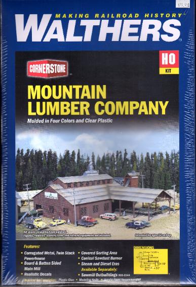 Walthers Cornerstone HO Mountain Lumber Co Sawmill - Hobbytech Toys