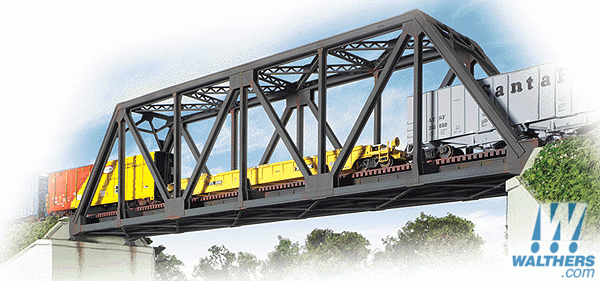 Walthers Cornerstone HO Single-Track Railroad Truss Bridge - Kit - 20 x 3-1/4 x 5in 50 x 8.1 x 12.5cm Walthers Cornerstone TRAINS - HO/OO SCALE