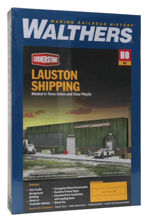 Walthers Cornerstone 933-3191 HO Lauston Shipping Background Building - Kit Walthers Cornerstone TRAINS - HO/OO SCALE
