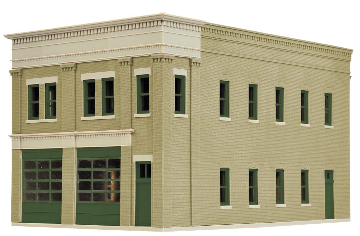 Walthers Cornerstone 933-4022 HO Two Bay Fire Station - Kit Walthers Cornerstone TRAINS - HO/OO SCALE