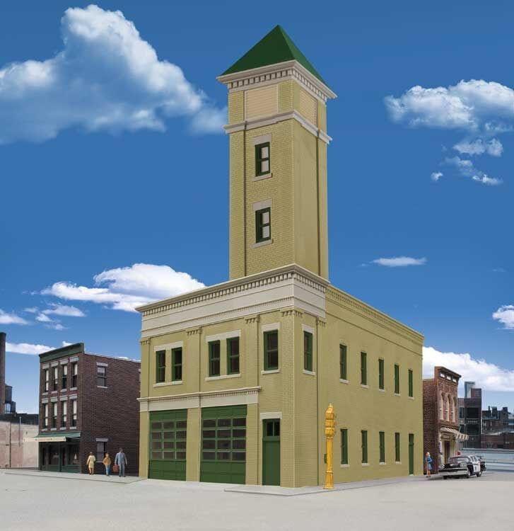 Walthers Cornerstone 933-4022 HO Two Bay Fire Station - Kit Walthers Cornerstone TRAINS - HO/OO SCALE