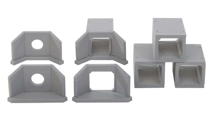Walthers Cornerstone 933-4558 HO Concrete Culverts (4) - Kit Walthers Cornerstone TRAINS - HO/OO SCALE