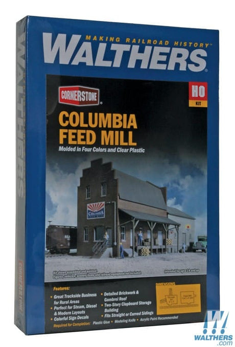 Walthers Cornerstone HO Columbia Feed Mill - Kit - 7-1/4 x 5-5/8 x 5-1/2in 18.4 x 14.3 x 14cm Walthers Cornerstone TRAINS - HO/OO SCALE