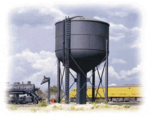 Walthers Cornerstone HO Steel Water Tank - Kit - 3-1/4 x 3 x 7in 11.3 x 7.5 x 17.5 cm Walthers Cornerstone TRAINS - HO/OO SCALE