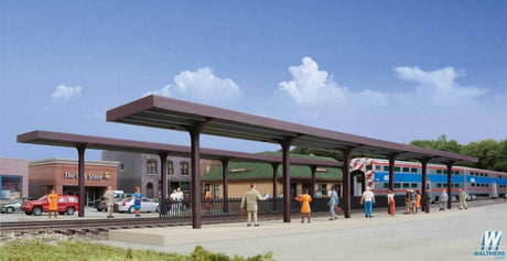 Walthers Cornerstone HO Suburban Station Platforms - Kit pkg(4) - Each 16 x 1-5/8 x 2in 40.6 x 4.1 x 5.1cm Walthers Cornerstone TRAINS - HO/OO SCALE