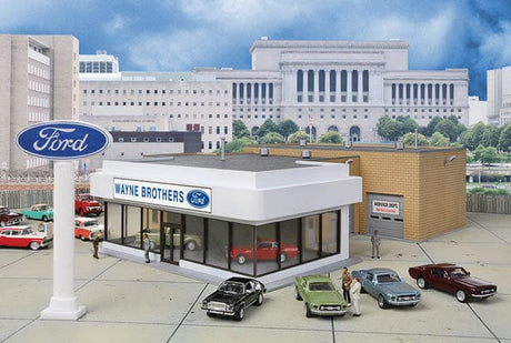 Walthers Cornerstone HO Wayne Bros Ford Dealership Walthers TRAINS - HO/OO SCALE