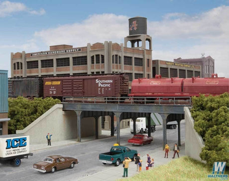 Walthers Cornerstone N Urban Steel Overpass - Kit Walthers Cornerstone TRAINS - N SCALE