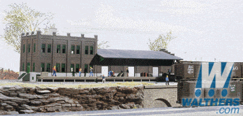 Walthers Cornerstone N Water Street Freight Terminal - Kit - 11 x 3-1/2in 27.5 x 8.7cm Walthers Cornerstone TRAINS - N SCALE