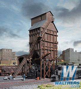Walthers Cornerstone N Wood Coaling Tower - Kit - 3-5/8 x 2-1/4 x 6-1/2in 9.2 x 5.7 x 16.5cm Walthers Cornerstone TRAINS - N SCALE