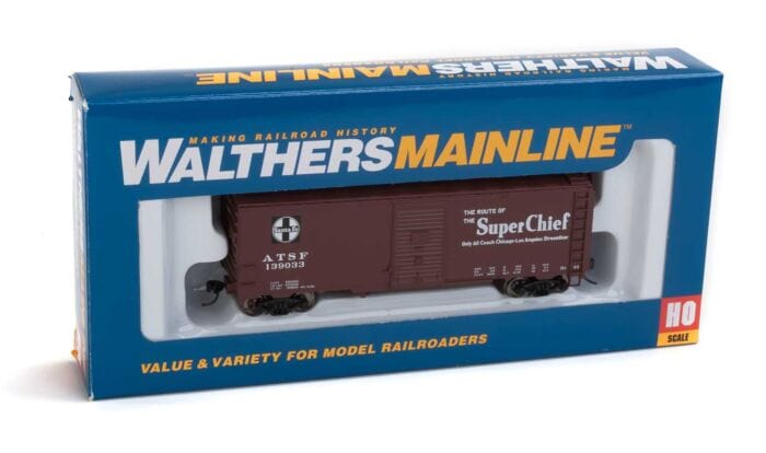 Walthers Mainline 1331 HO 40ft Association of American Railroads 1944 Boxcar - Ready to Run - Santa Fe #139033 (Super Chief) - Hobbytech Toys
