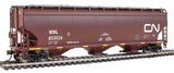 Walthers Mainline 7689 HO 60ft NSC 5150 3-Bay Covered Hopper - Ready to Run - Canadian National #853026 - Hobbytech Toys