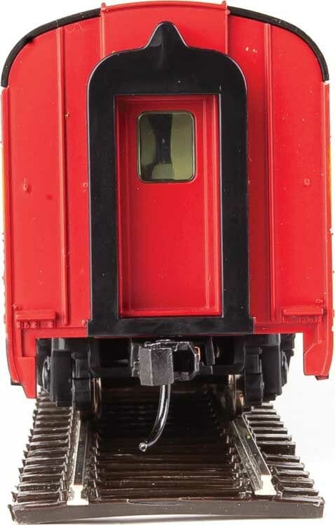 Walthers Mainline HO 85ft Budd Baggage-Lounge - Ready to Run - Southern Pacific(TM) (Daylight, red, orange, black) - Hobbytech Toys